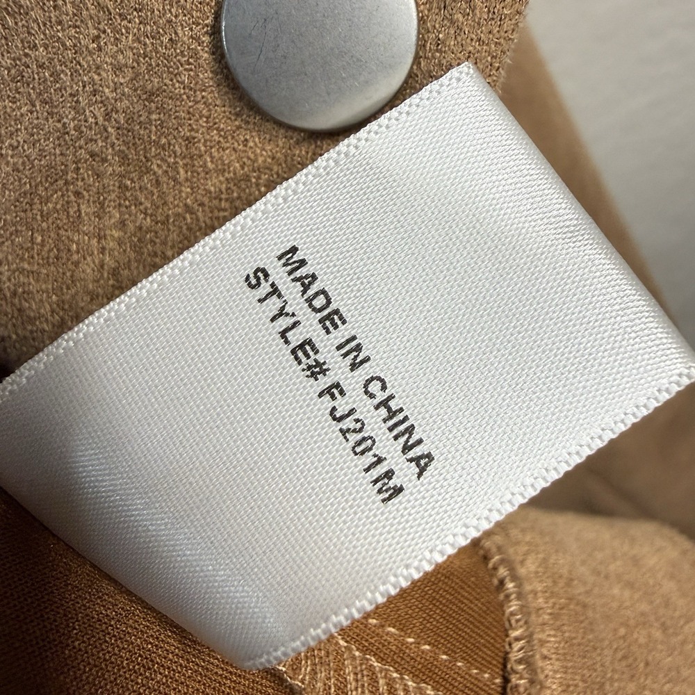 Vici‎ At The Fireside Cropped Faux Suede Moto Camel Jacket Zip Sz S Western Boho - Picture 9 of 10